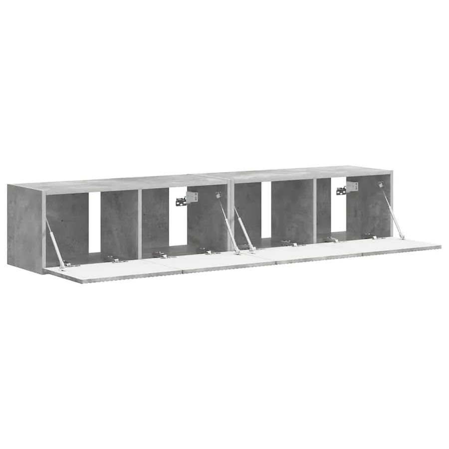 Meuble TV mural Montage mural 2 pcs Béton 78,5 x 31 x 29,5 cm - 6