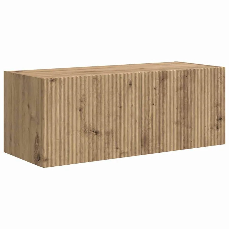 Meuble TV mural 2 pcs Chêne artisan Bois d'ingénierie - 5