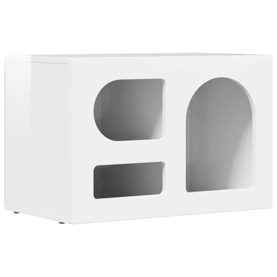 Meuble TV ELST 60 x 35 x 40 cm Blanc brillant Bois d'ingénierie - 2