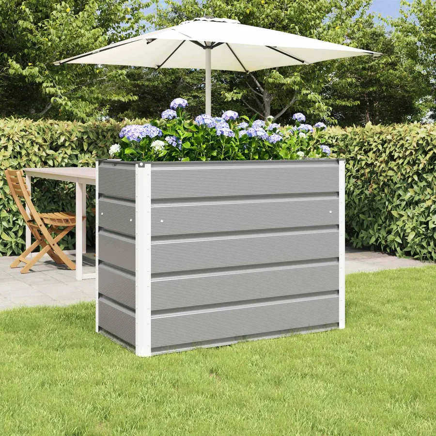 Jardinière Gris clair 100 x 50 x 77 cm Acier galvanisé
