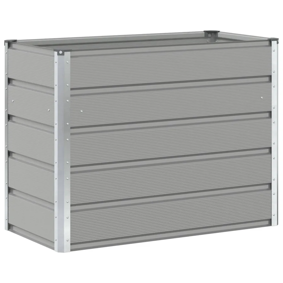 Jardinière Gris clair 100 x 50 x 77 cm Acier galvanisé - 2