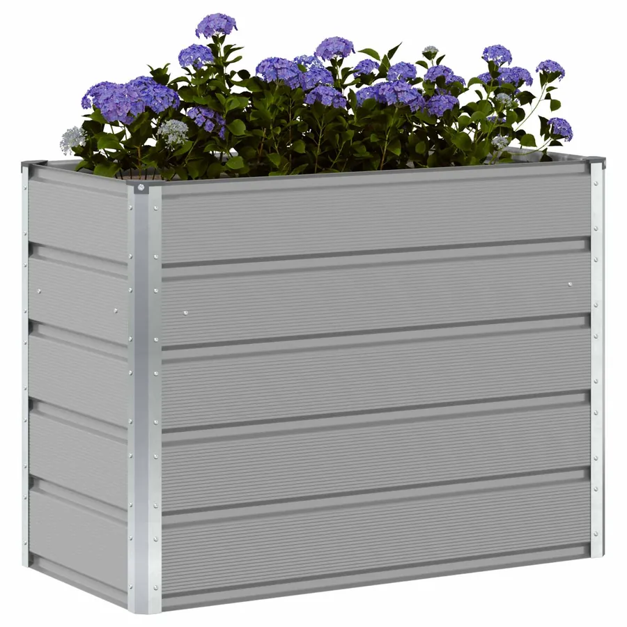 Jardinière Gris clair 100 x 50 x 77 cm Acier galvanisé - 3