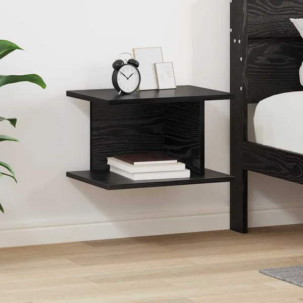 Table de chevet Chêne noir 40 x 30 x 25 cm Bois d'ingénierie