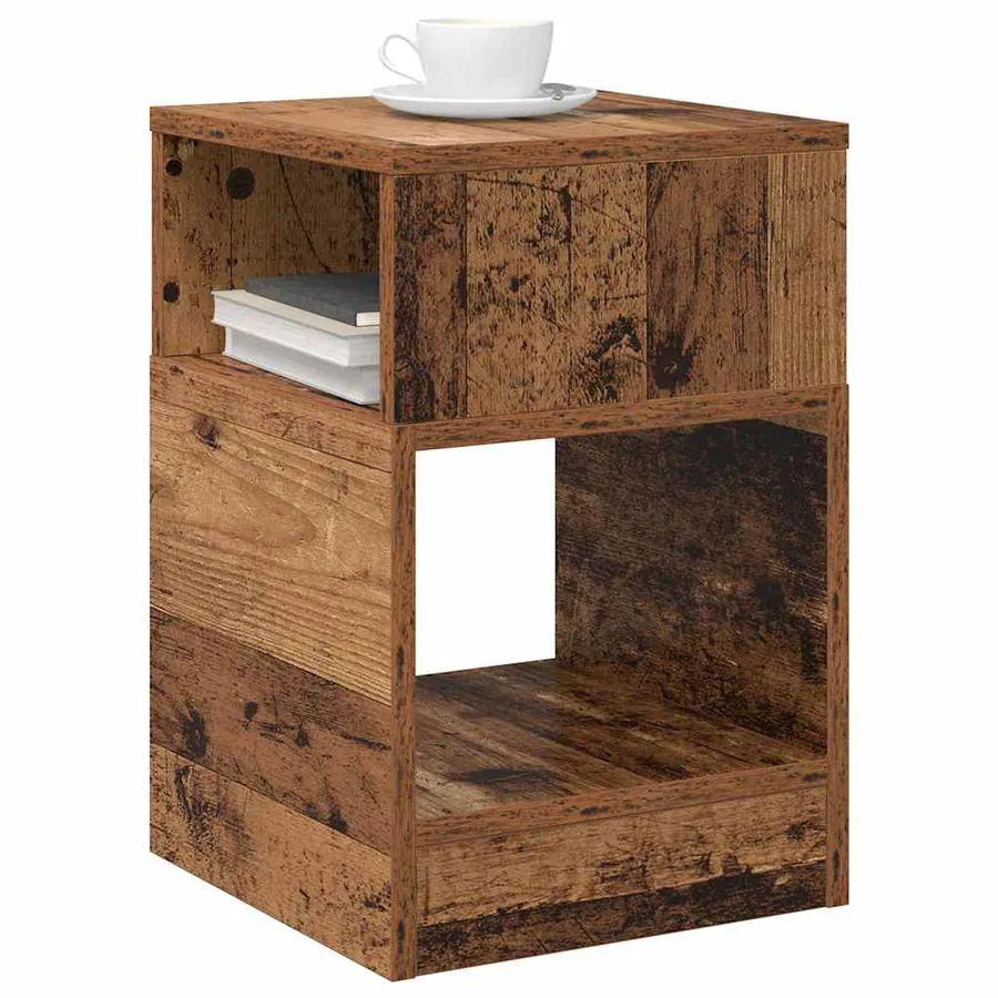 Table d'appoint Bois ancien 30,5 x 30 x 45 cm Bois d'ingénierie - 3
