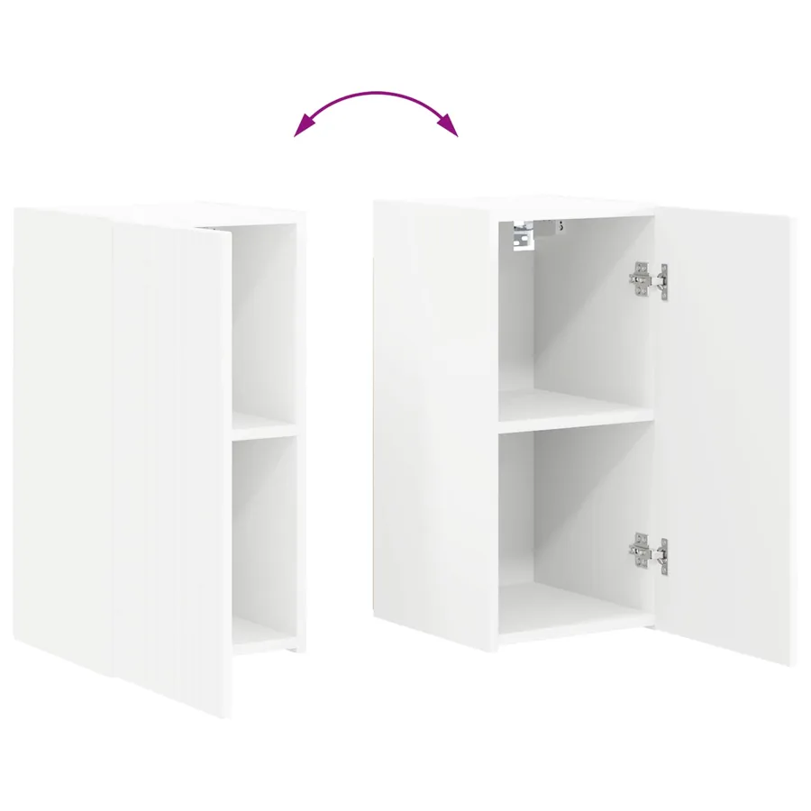 Ensemble meuble TV 6 pcs Blanc Bois d'ingénierie - 11