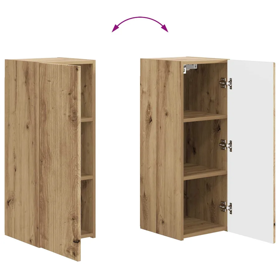 Ensemble meuble TV 2 pcs Chêne artisanal Bois d'ingénierie - 11