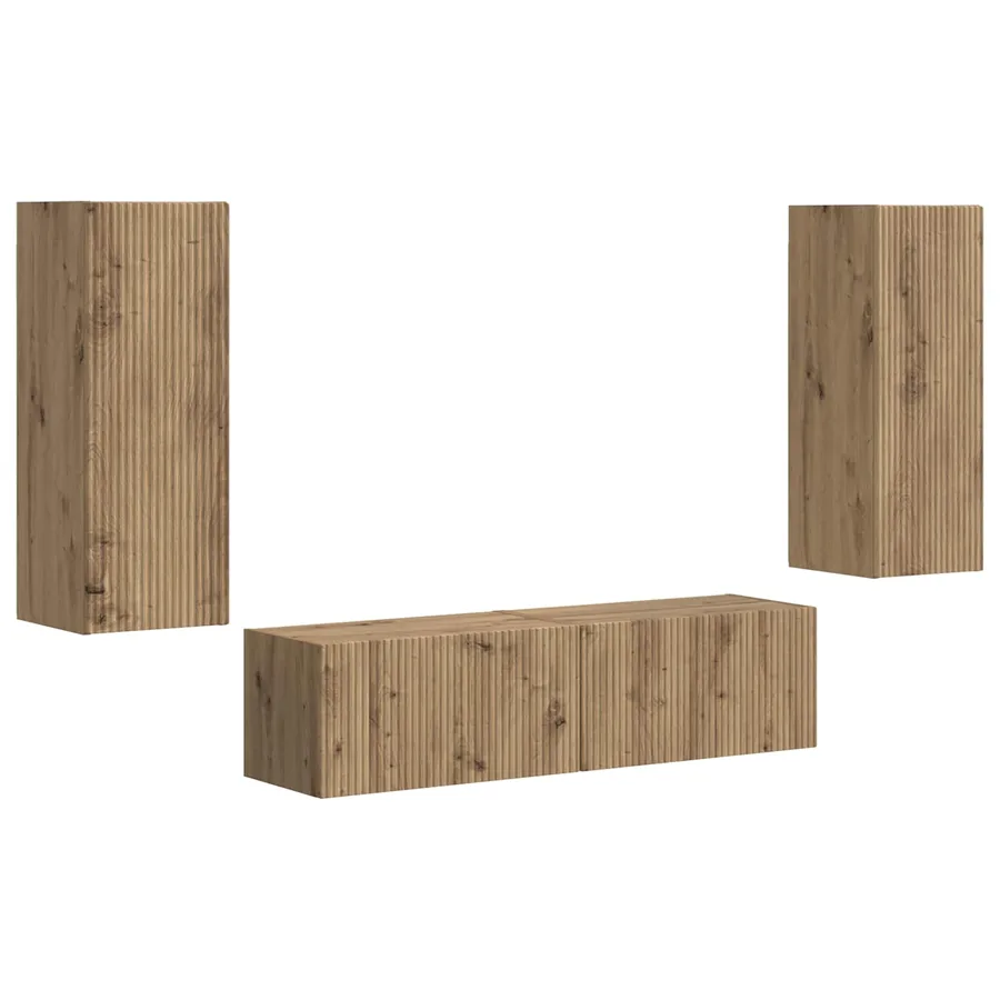 Ensemble meuble TV 2 pcs Chêne artisanal Bois d'ingénierie - 2