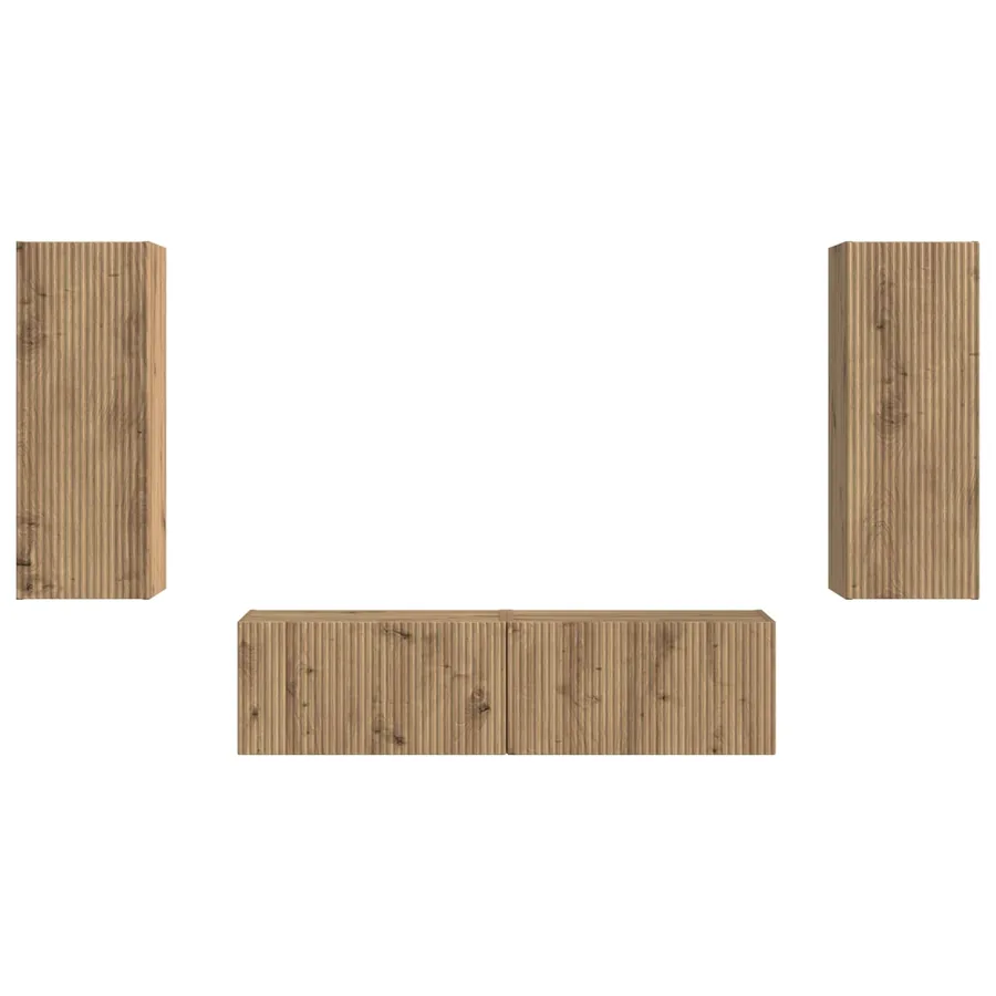 Ensemble meuble TV 2 pcs Chêne artisanal Bois d'ingénierie - 7