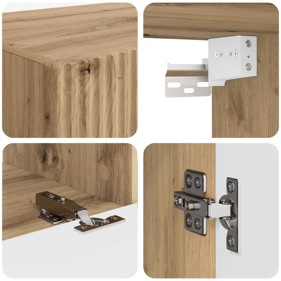 Ensemble meuble TV 2 pcs Chêne artisanal Bois d'ingénierie - 9