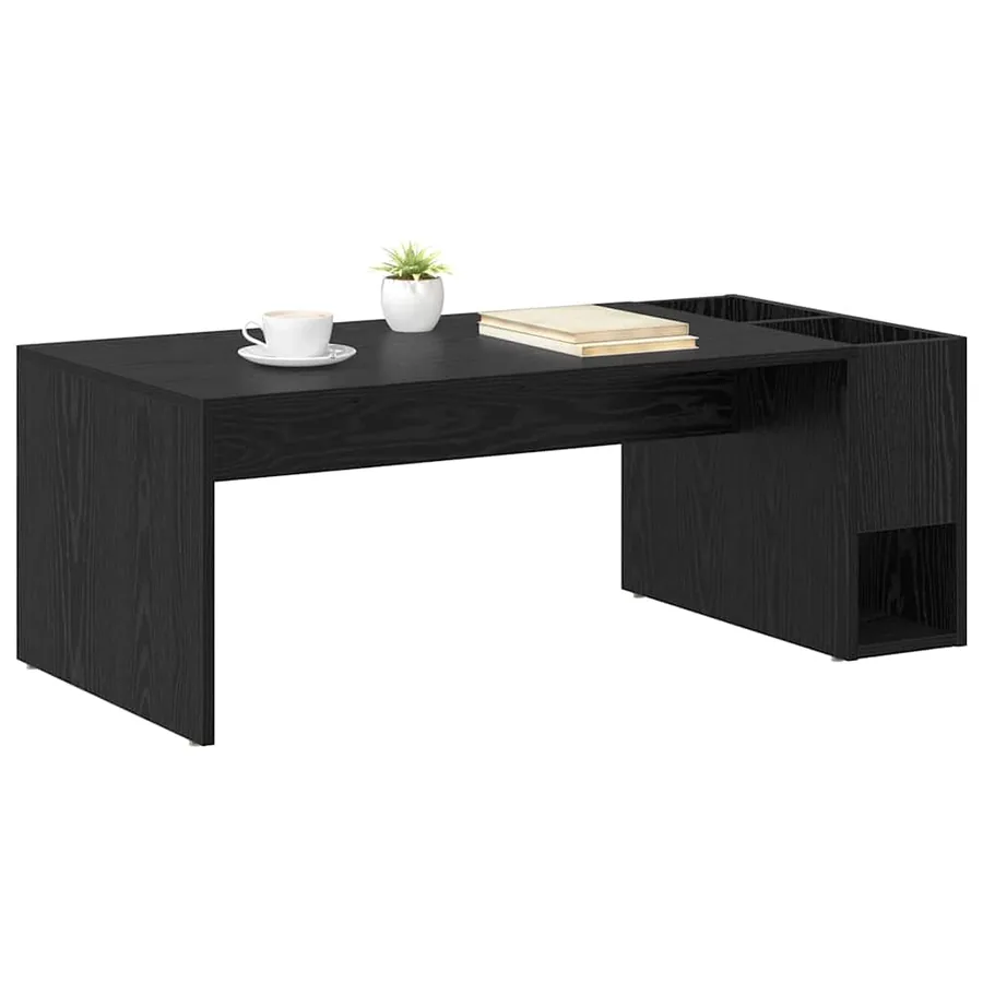 Table basse Chêne noir 101,5 x 50 x 37 cm Bois d'ingénierie - 3