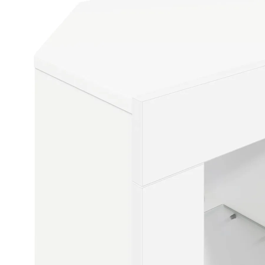 Meuble TV LED d'Angle Blanc 100 x 40 x 50 cm Bois d'ingénierie - 11