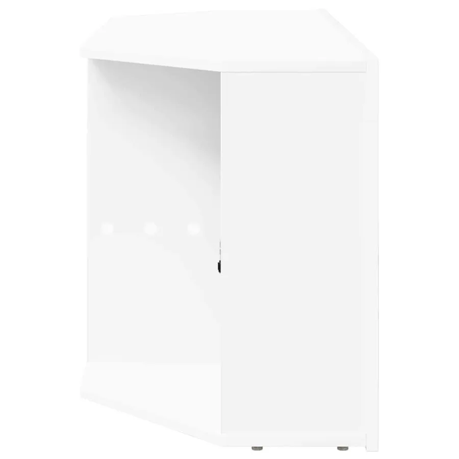 Meuble TV LED d'Angle Blanc 100 x 40 x 50 cm Bois d'ingénierie - 9