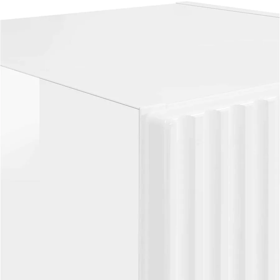 Meuble TV mural 2 pcs Blanc Brillant 30 x 31 x 100 cm - 10