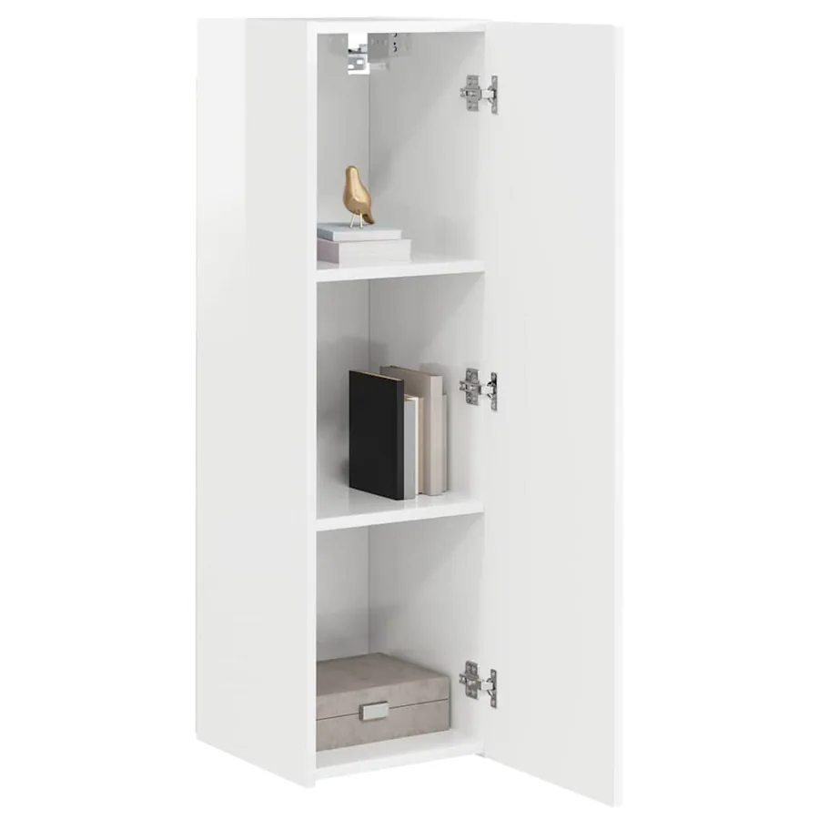 Meuble TV mural 2 pcs Blanc Brillant 30 x 31 x 100 cm - 3