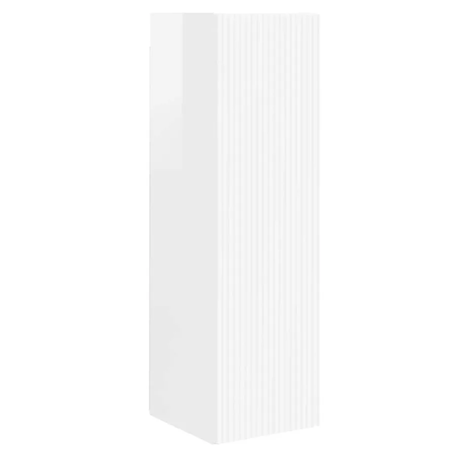 Meuble TV mural 2 pcs Blanc Brillant 30 x 31 x 100 cm - 5