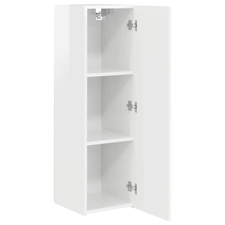 Meuble TV mural 2 pcs Blanc Brillant 30 x 31 x 100 cm - 6