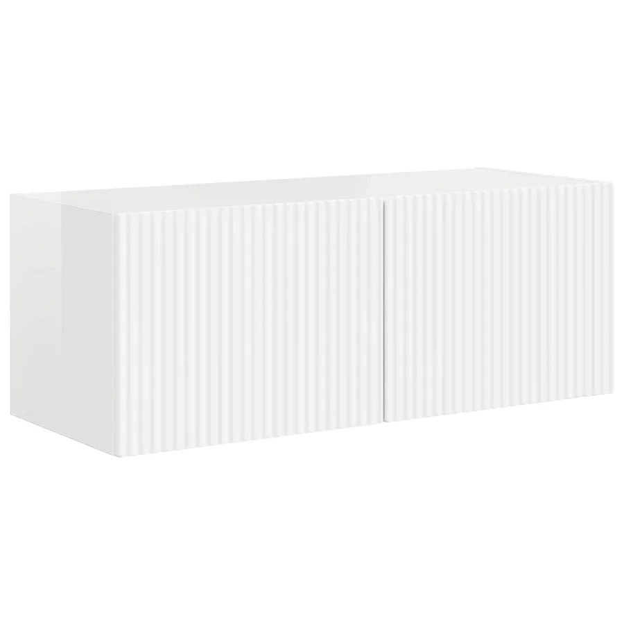 Ensemble meuble TV 3 pcs Blanc brillant Bois d'ingénierie - 5