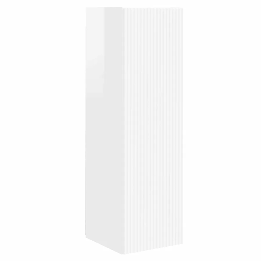 Ensemble meuble TV 3 pcs Blanc brillant Bois d'ingénierie - 6