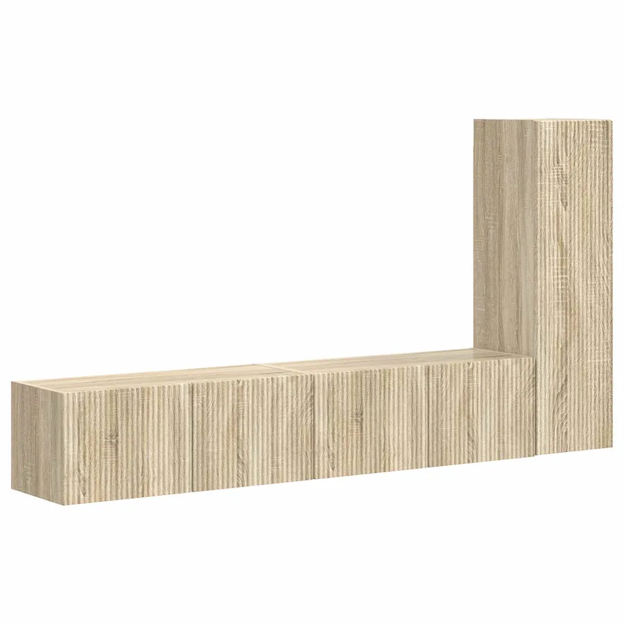 Ensemble meuble TV 3 pcs Chêne Sonoma Bois d'ingénierie - 2