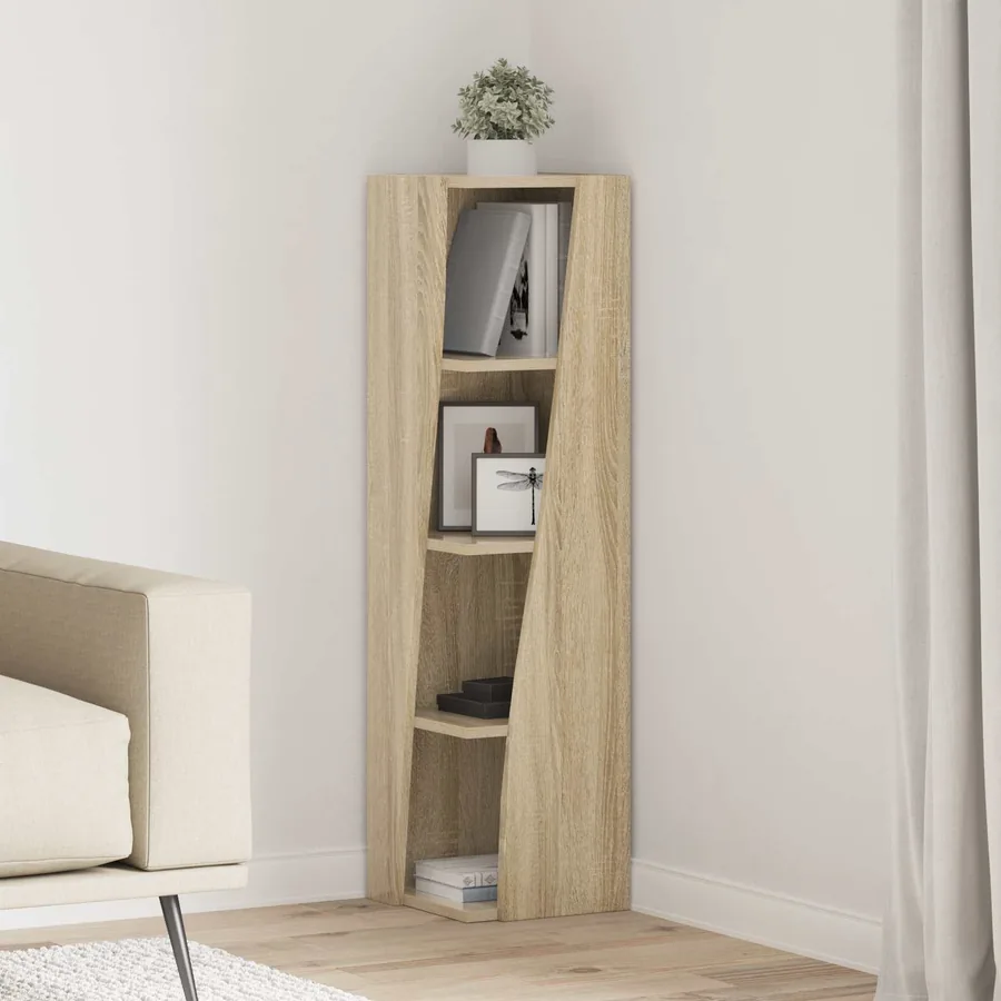 Meuble d'angle Chêne Sonoma 27,5x27x102cm Bois d'ingénierie