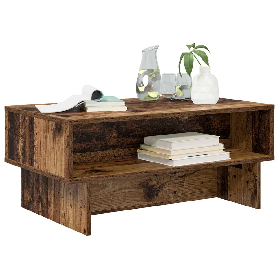 Table basse Bois ancien 80 x 46 x 35 cm Bois d'ingénierie - 3
