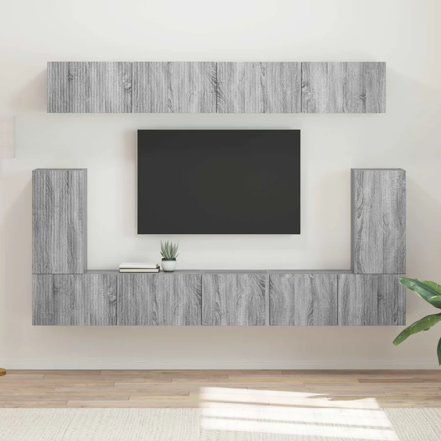 Ensemble meuble TV 5 pcs Gris Sonoma Bois d'ingénierie