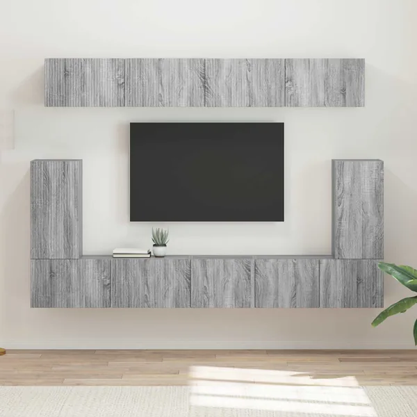 Ensemble meuble TV 5 pcs Gris Sonoma Bois d'ingénierie
