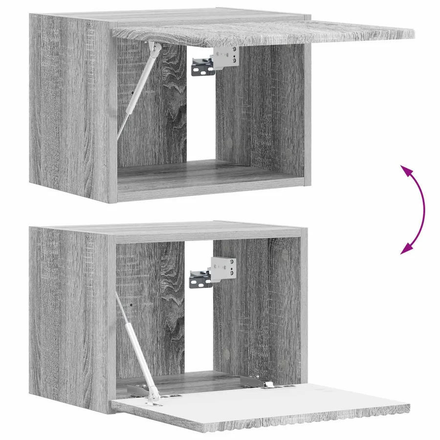 Ensemble meuble TV 5 pcs Gris Sonoma Bois d'ingénierie - 15