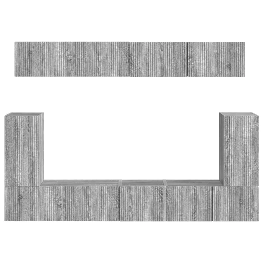 Ensemble meuble TV 5 pcs Gris Sonoma Bois d'ingénierie - 9
