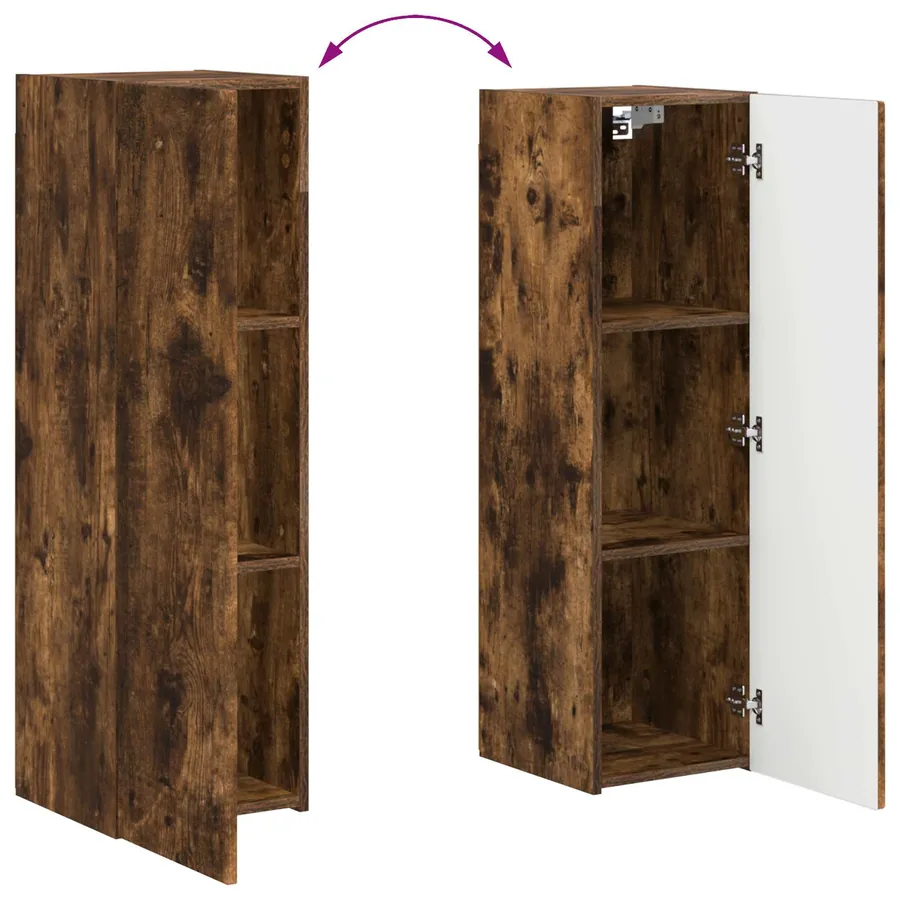 Ensemble meuble TV 4 pcs Chêne fumé Bois d'ingénierie - 12