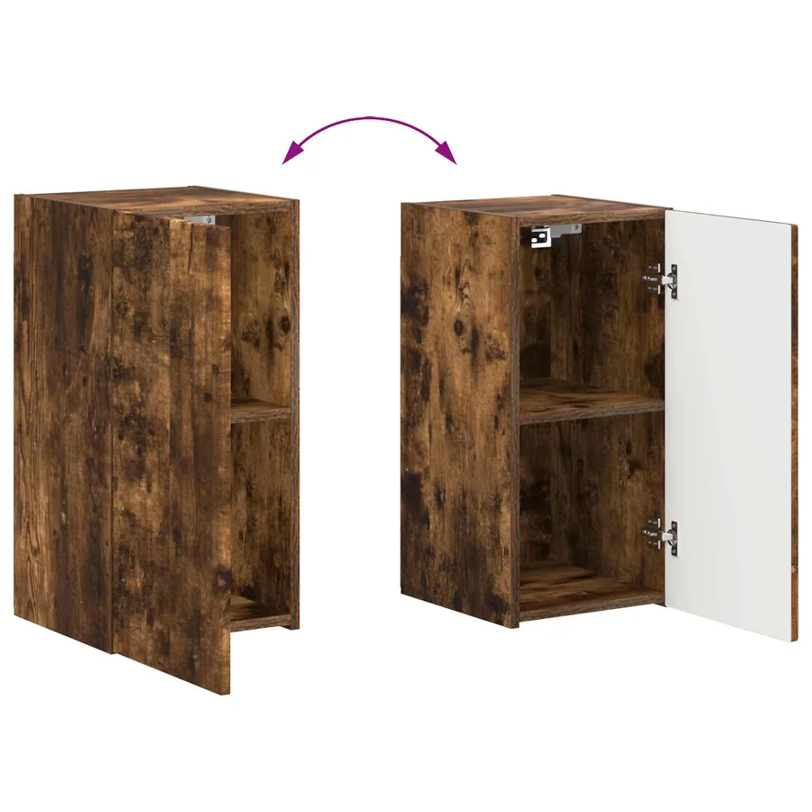 Ensemble meuble TV 4 pcs Chêne fumé Bois d'ingénierie - 13