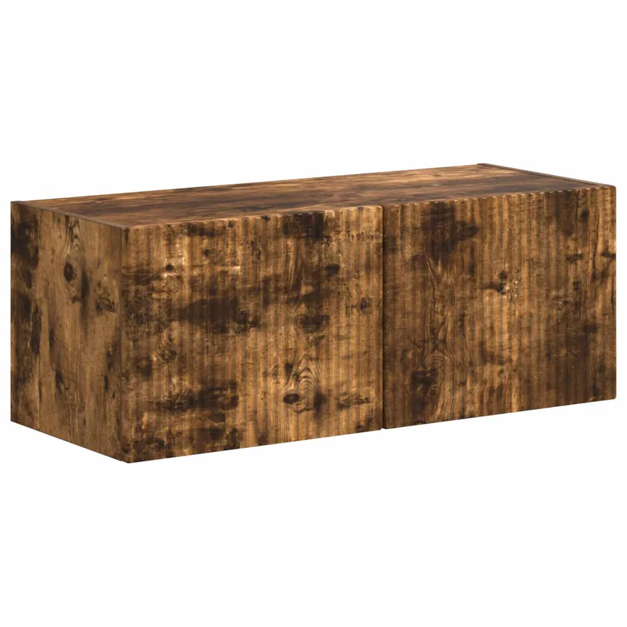 Ensemble meuble TV 4 pcs Chêne fumé Bois d'ingénierie - 5