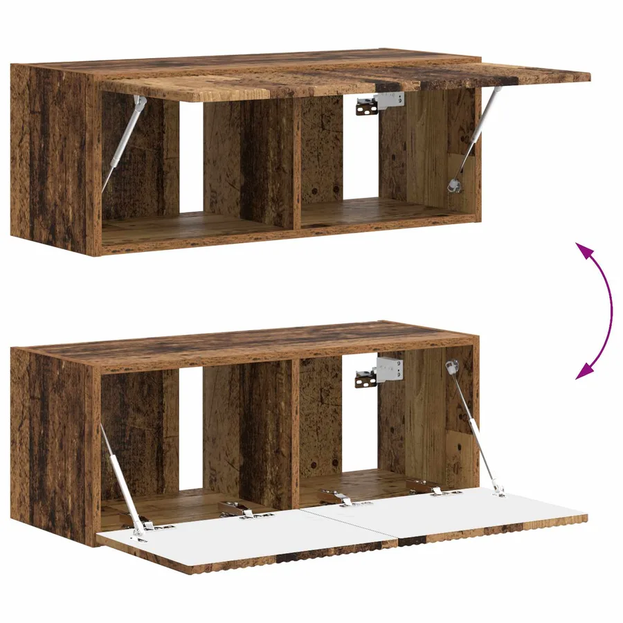 Ensemble meuble TV 4 pcs Bois ancien Bois d'ingénierie - 11