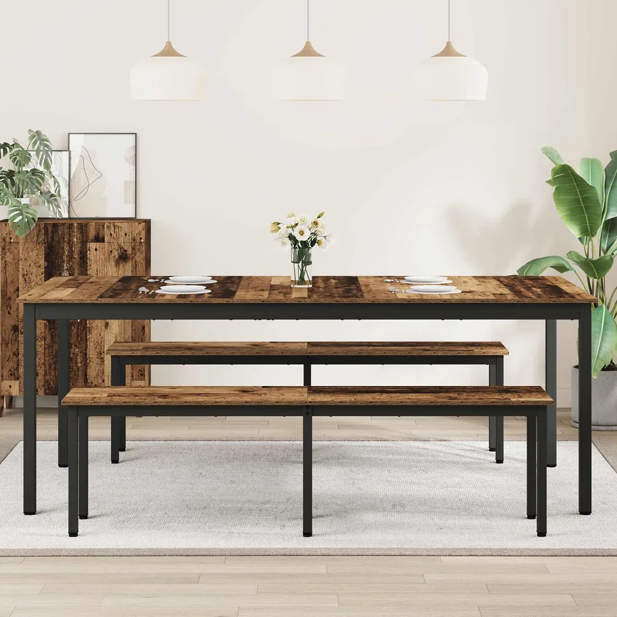 Table de salle à manger / Table de repas 200 x 100 x 75 cm - 4