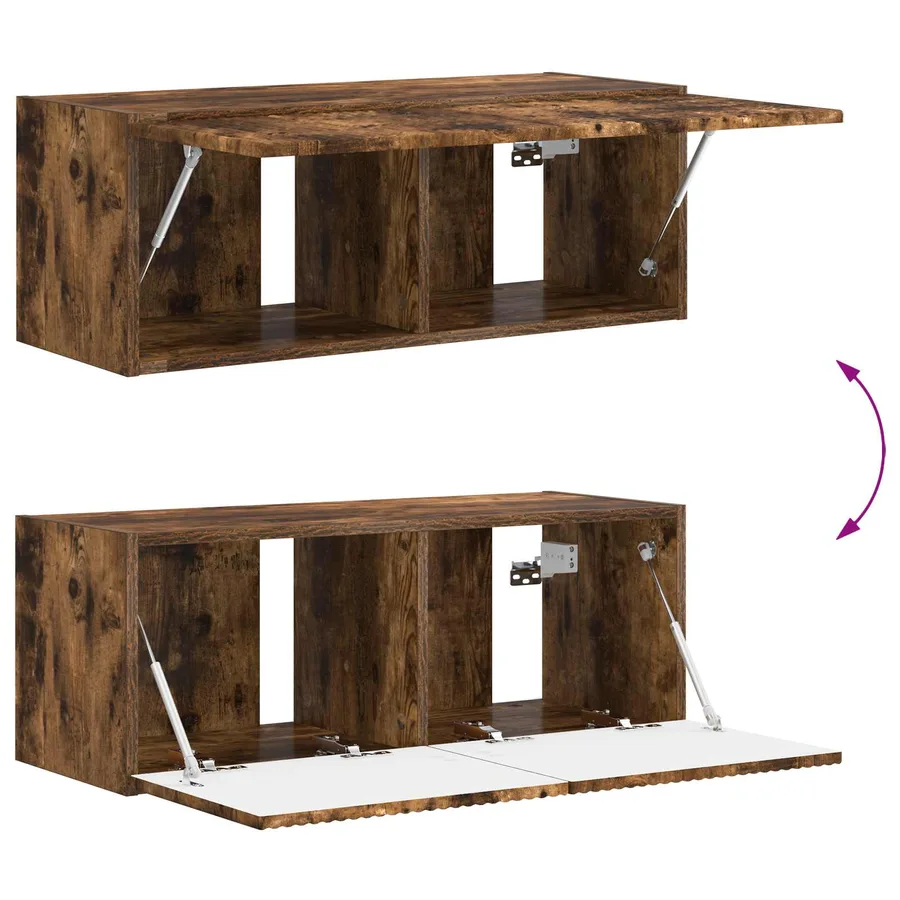 Ensemble meuble TV 3 pcs Chêne fumé Bois d'ingénierie - 11