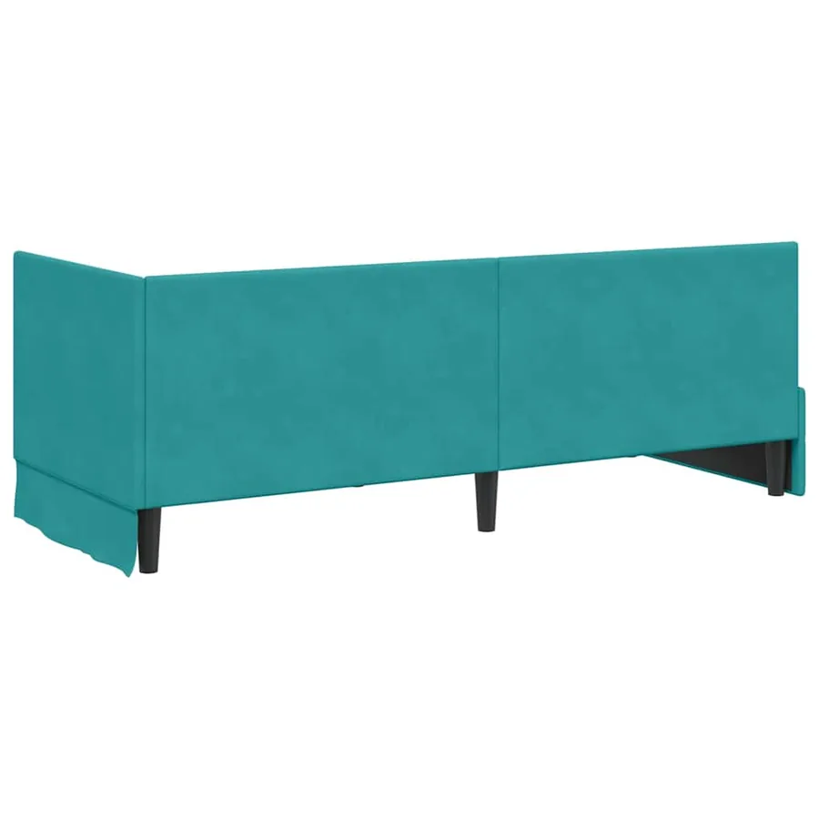 Cadre de lit d'angle Turquoise 80 cm x 200 cm Velours - 7
