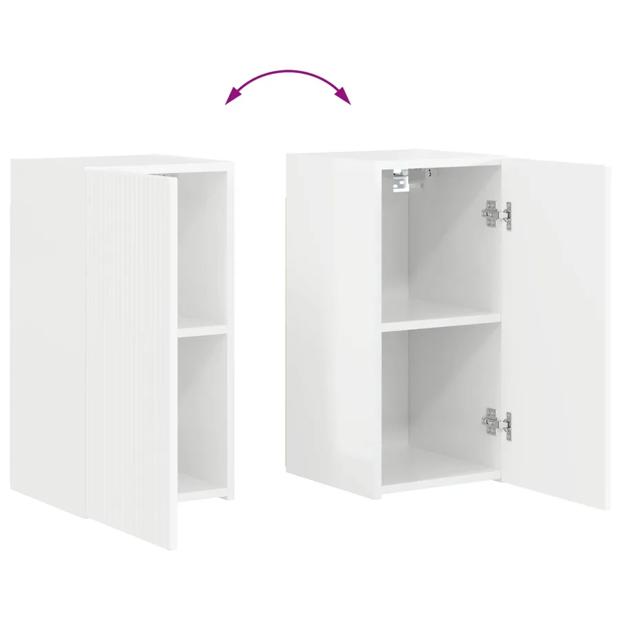 Ensemble meuble TV 5 pcs Blanc brillant Bois d'ingénierie - 14