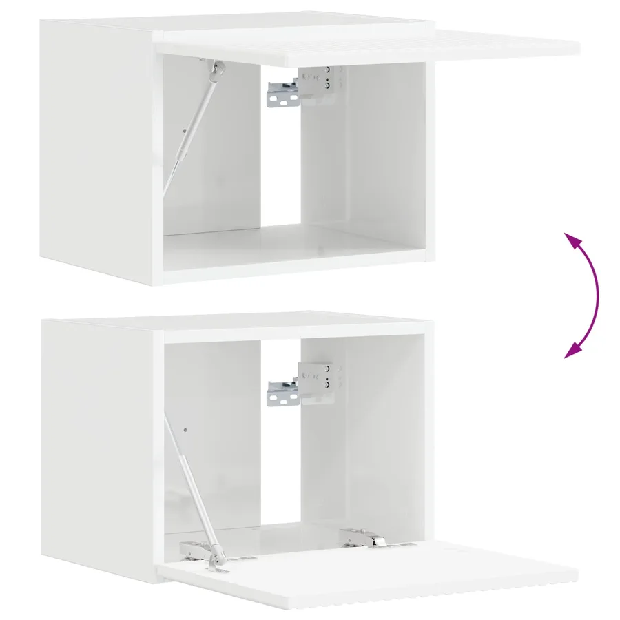 Ensemble meuble TV 5 pcs Blanc brillant Bois d'ingénierie - 15