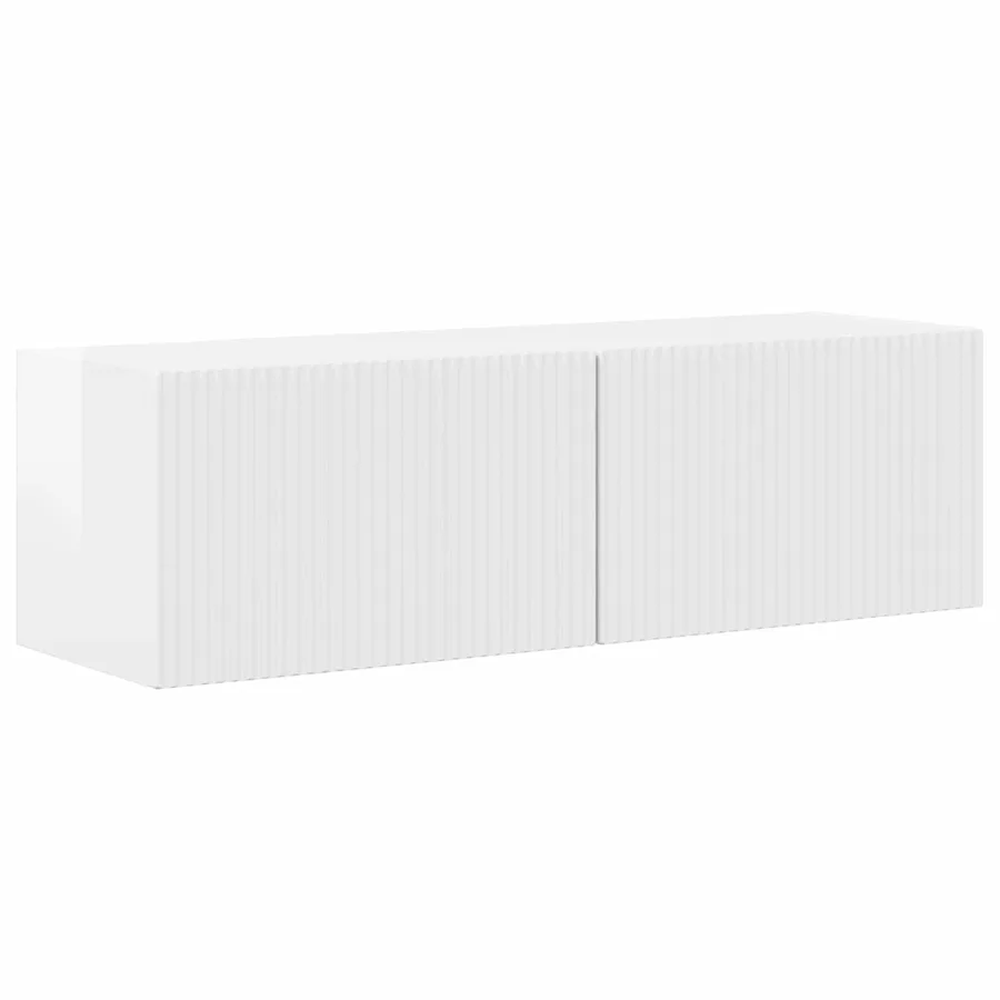 Ensemble meuble TV 5 pcs Blanc brillant Bois d'ingénierie - 5