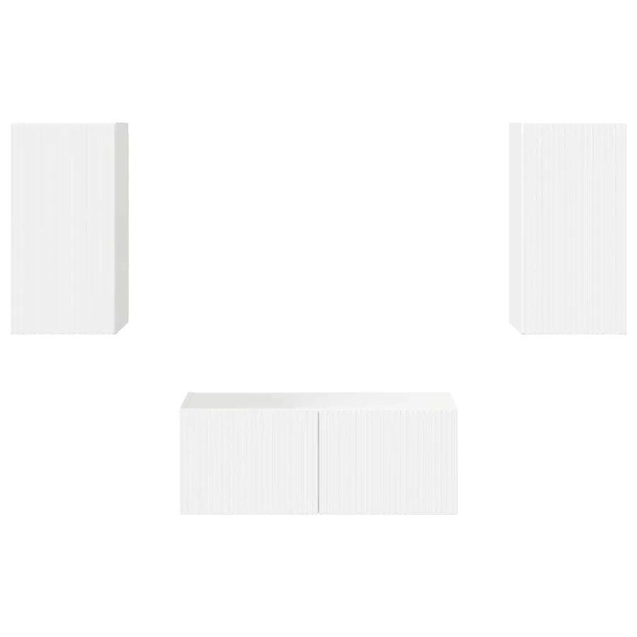 Ensemble meuble TV 6 pcs Blanc brillant Bois d'ingénierie - 7
