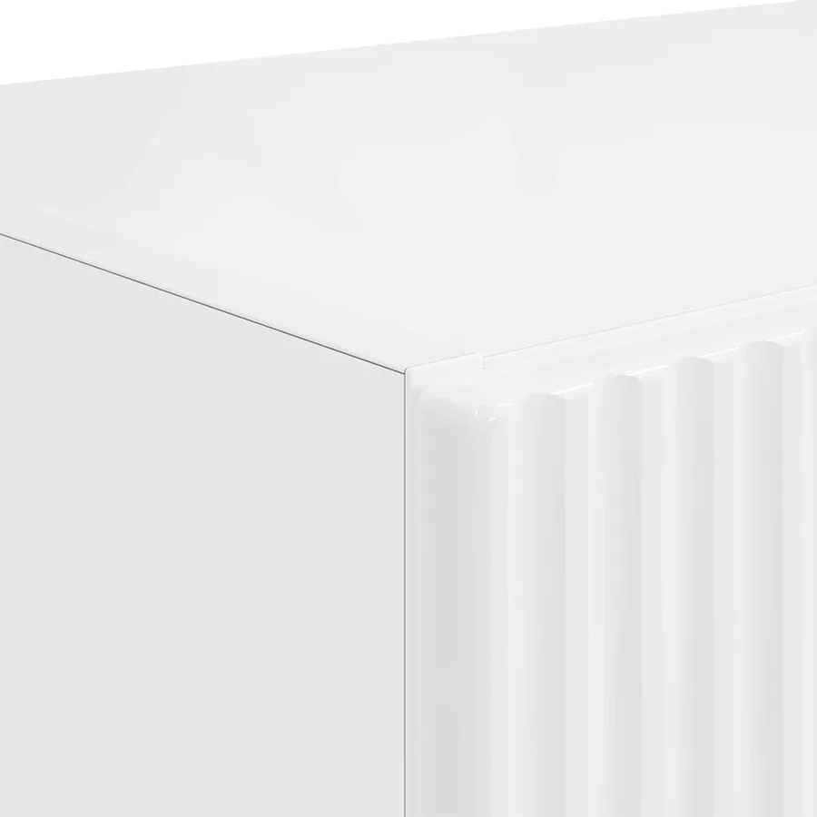 Meuble TV mural Montage mural Blanc brillant 59,5 x 31 x 60 cm - 9