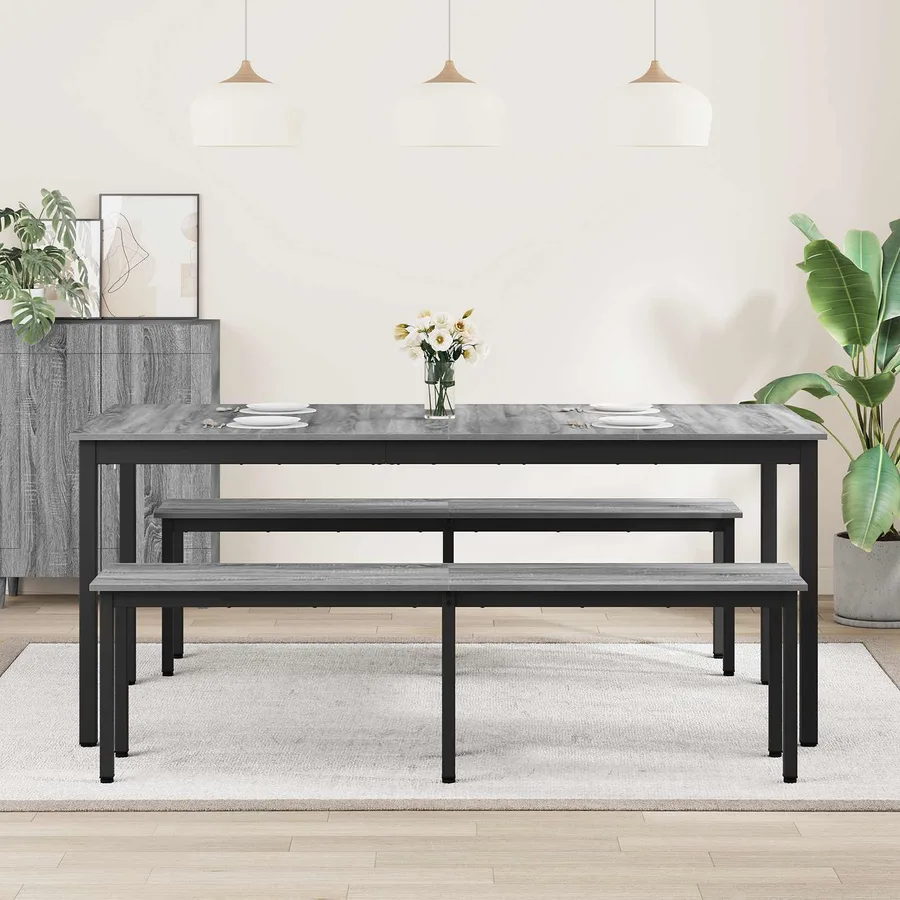 Table de salle à manger / Table de repas 180 x 90 x 75 cm - 4