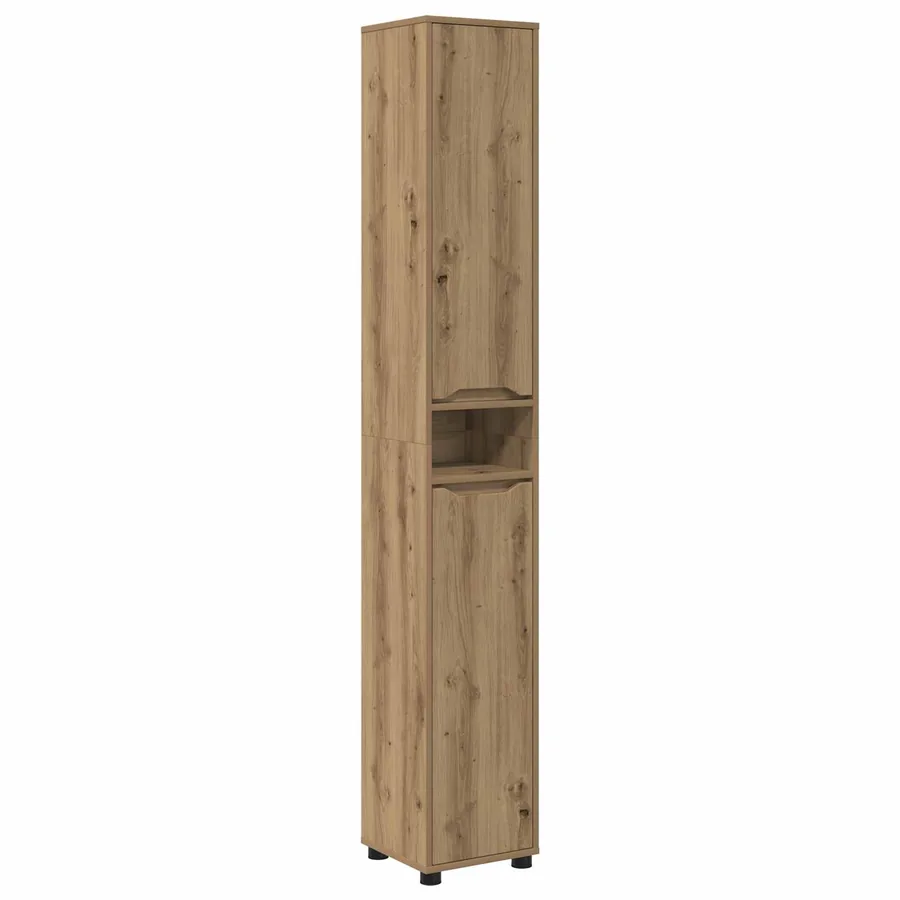 Cabinet de salle de bain Chêne artisanal 30,5 x 30 x 195 cm - 2