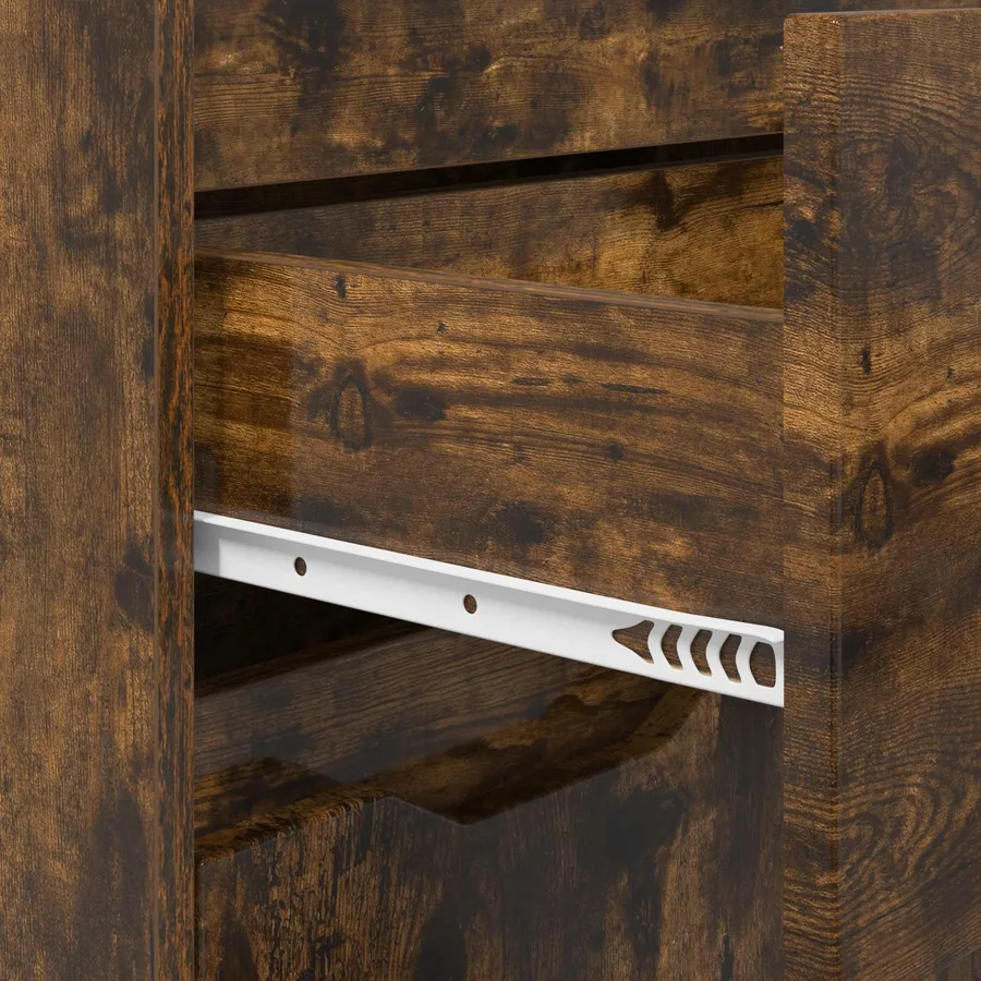 Cabinet de salle de bain Chêne fumé 72,5 x 36,5 x 100 cm - 8