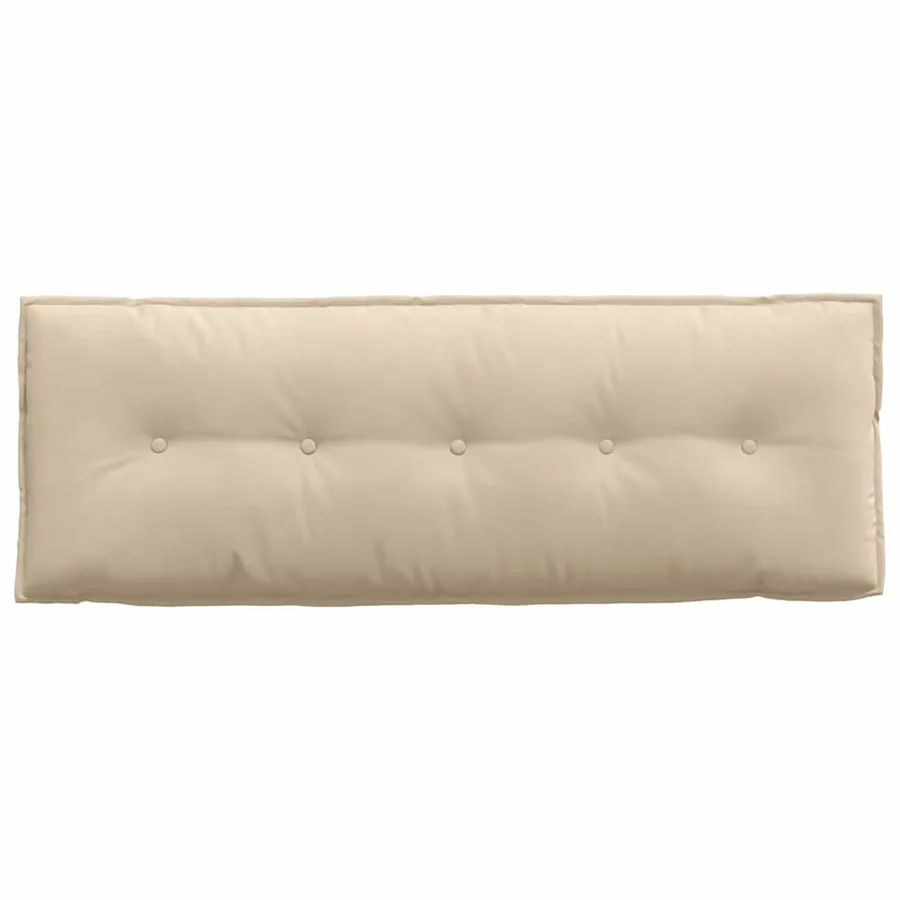 Coussin de Dos Crème 140 x 50 cm Tissu en microfibre - 6