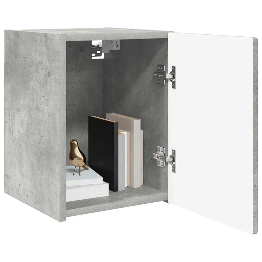Meuble TV mural 2 pcs Béton 30 x 31 x 40 cm Bois d'ingénierie - 3