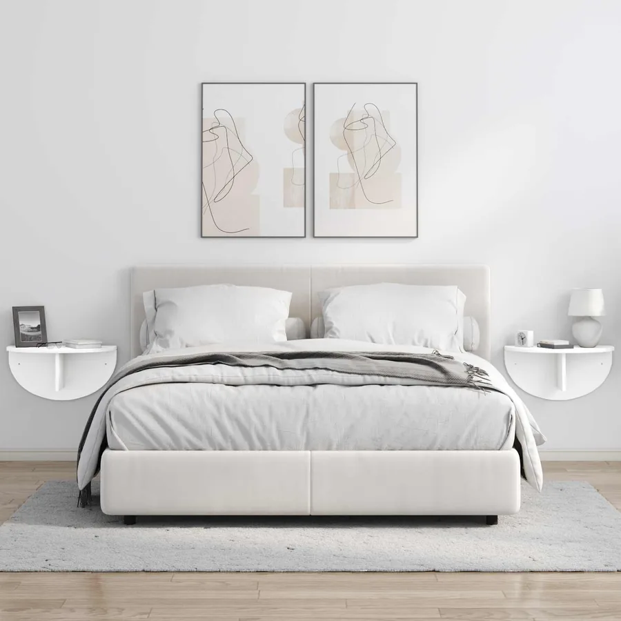 Étagère Murale Blanc 48 x 24 x 24 cm Bois d'ingénierie - 4