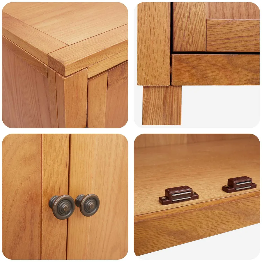 Ensemble de meubles de rangement 2 pc Naturel 80 x 35 x 185 cm - 8