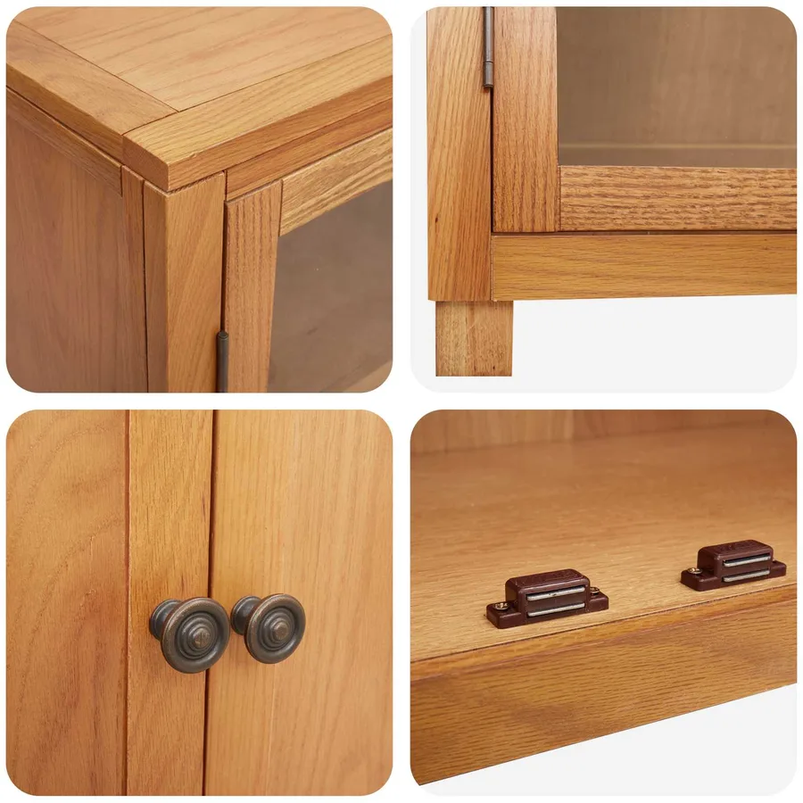 Ensemble de meubles de rangement avec étagère 2 pc Naturel - 10