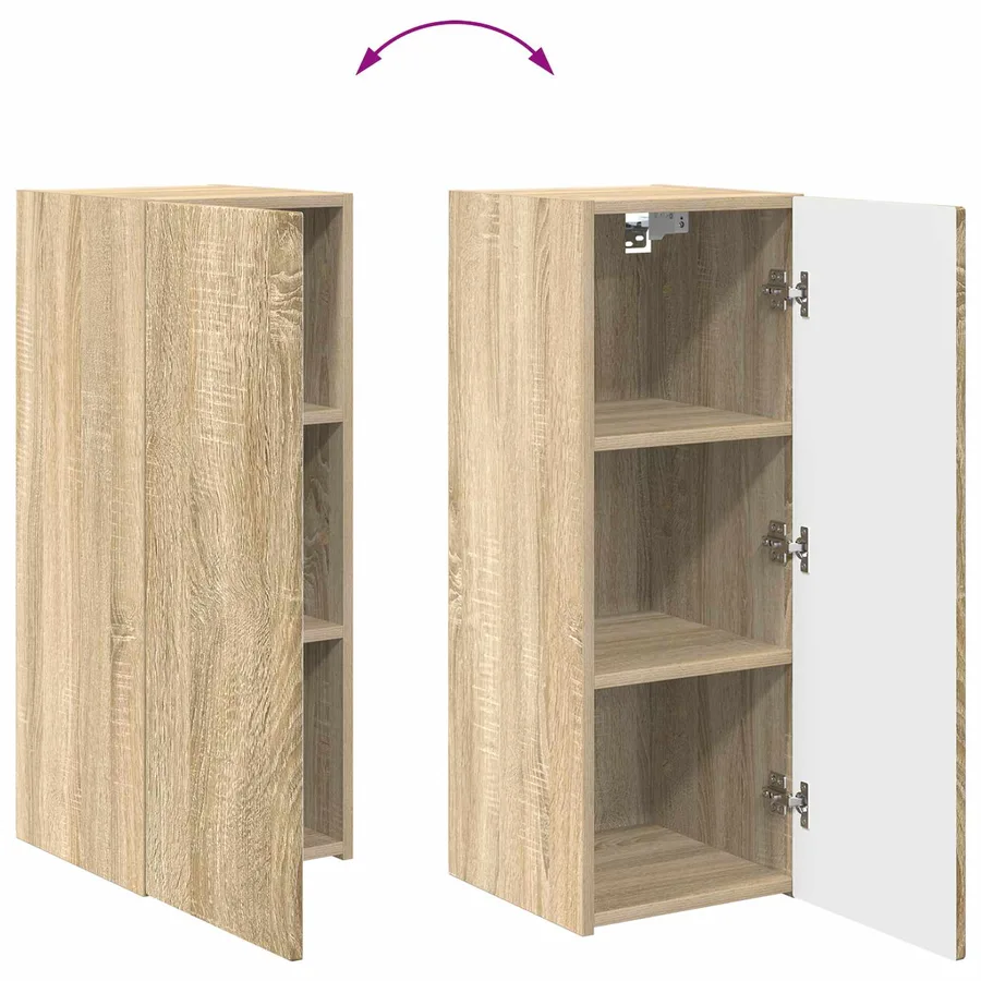 Ensemble meuble TV 4 pcs Chêne Sonoma Bois d'ingénierie - 12
